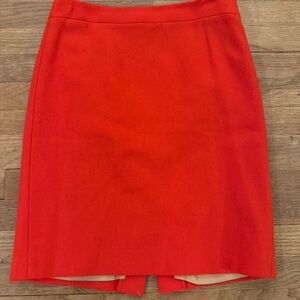 J. Crew The Pencil Skirt wool blend knee length coral pencil skirt size 4
 b11